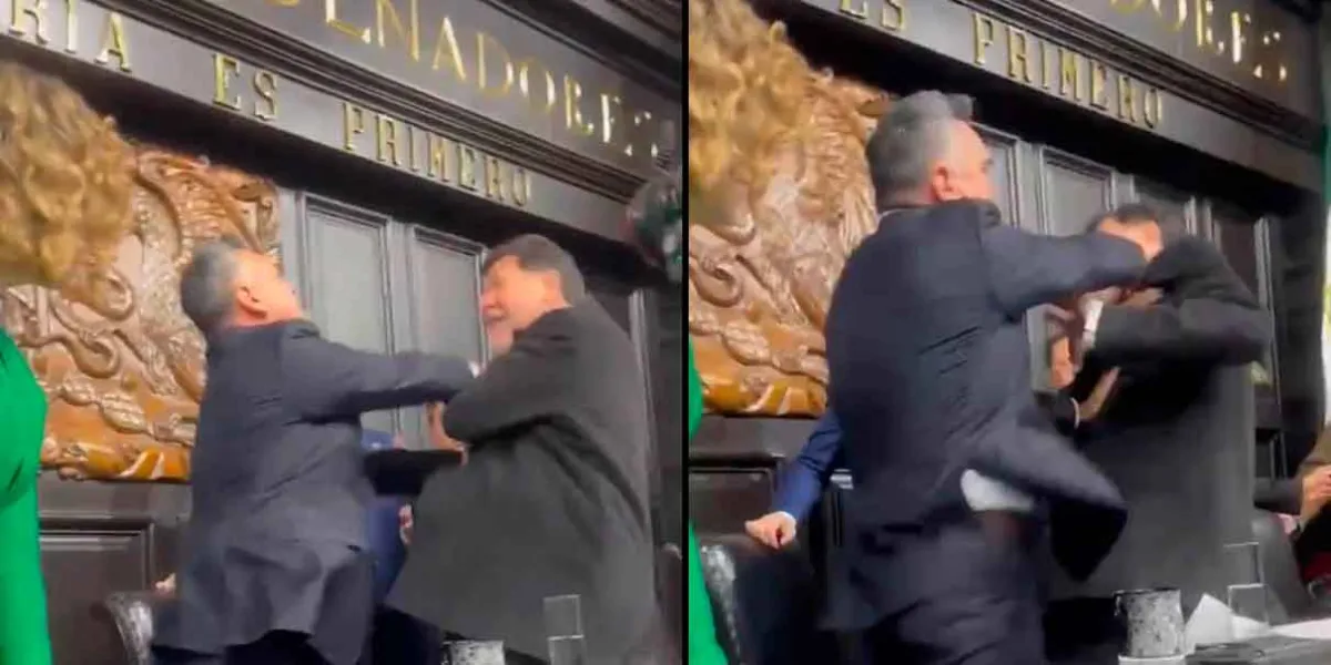 VIDEOS. Golpes en la Comisión Permanente: Alejandro Moreno agrede a Fernández Noroña en cierre de sesión
