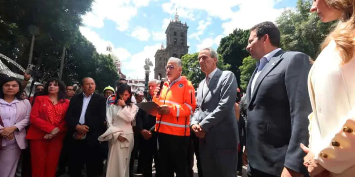 Encabezó Pepe Chedraui 2º Simulacro Nacional 2025 en el Zócalo de la Ciudad
