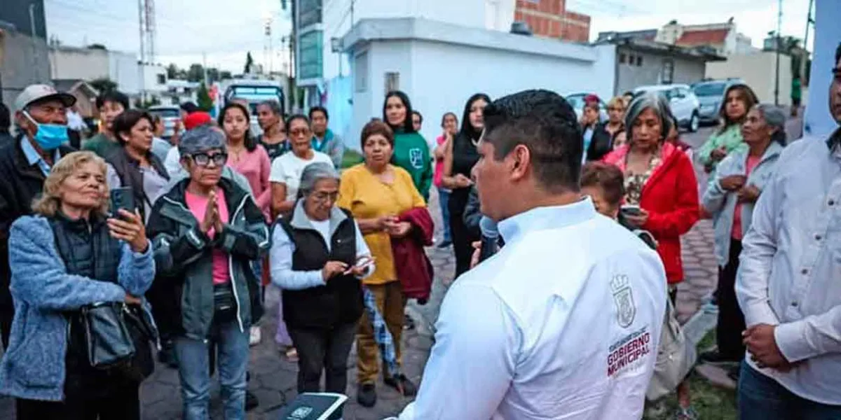 Omar Muñoz inicia programa “Iluminación Segura” en la Reserva Territorial Quetzalcóatl