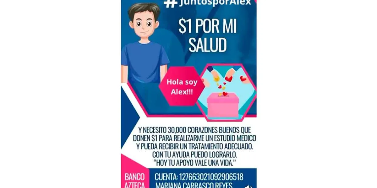 Solidaridad en Oriental: buscan recaudar fondos para estudio médico urgente de Álex, joven con cáncer