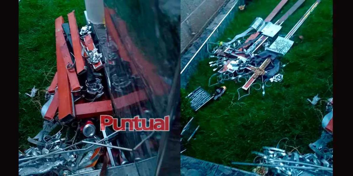 Detienen a mujer por robo de cruces en panteón de San Baltazar Temaxcalac