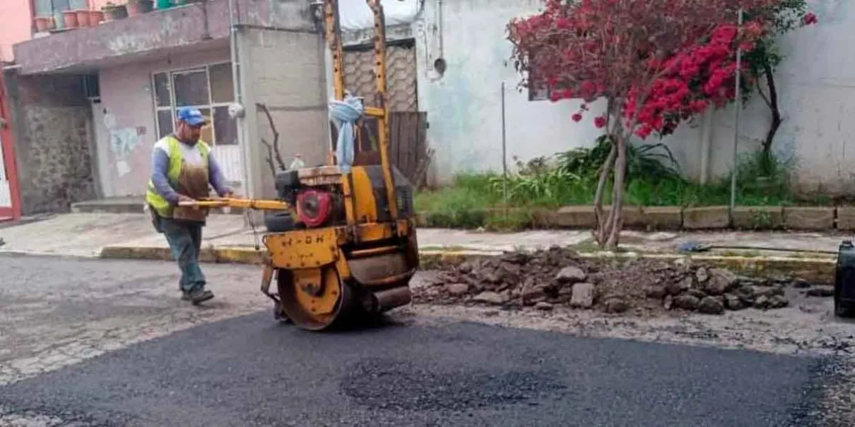 Campaña Capitalina Bacheando Puebla: mantenimiento vial 24/7