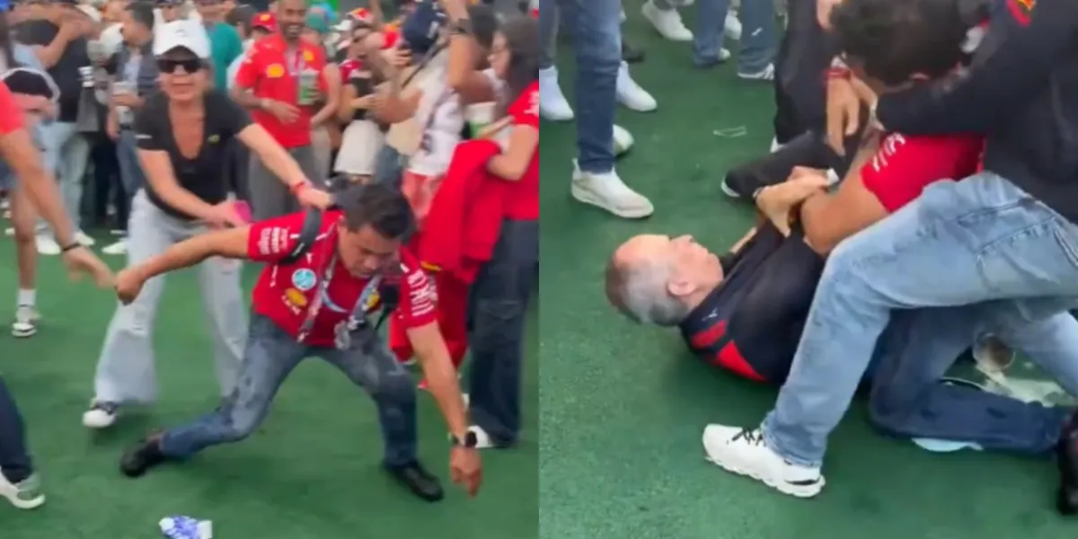 Pelea viral en el GP de México termina con fanático bailando el ‘Za za za’