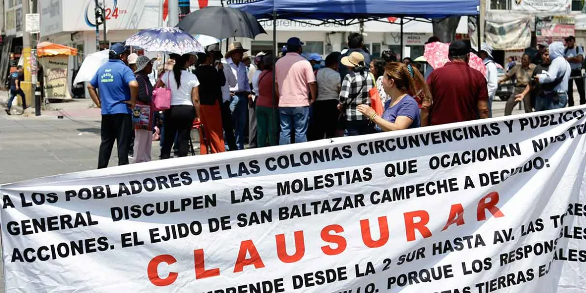 Vecinos de La Margarita denuncian invasión en San Baltazar Campeche; comuneros rompen clausuras