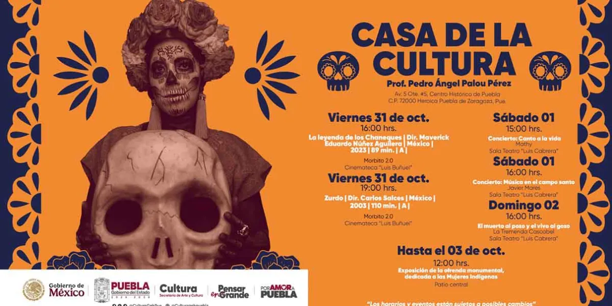 Día de Muertos en Puebla: OSEP ofrece concierto y el 6.º Encuentro “Entre Vivos y Muertos”