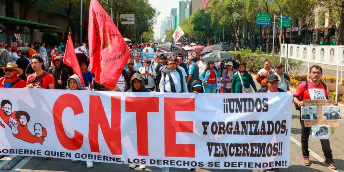 CNTE anuncia paro nacional de 72 horas y acusa a Sheinbaum de represión mediática