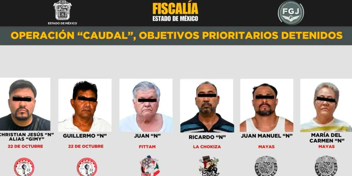 Fiscalía del Edomex desmantela "sindicatos"  ligados al huachicol de agua y extorsión en EDOMEX