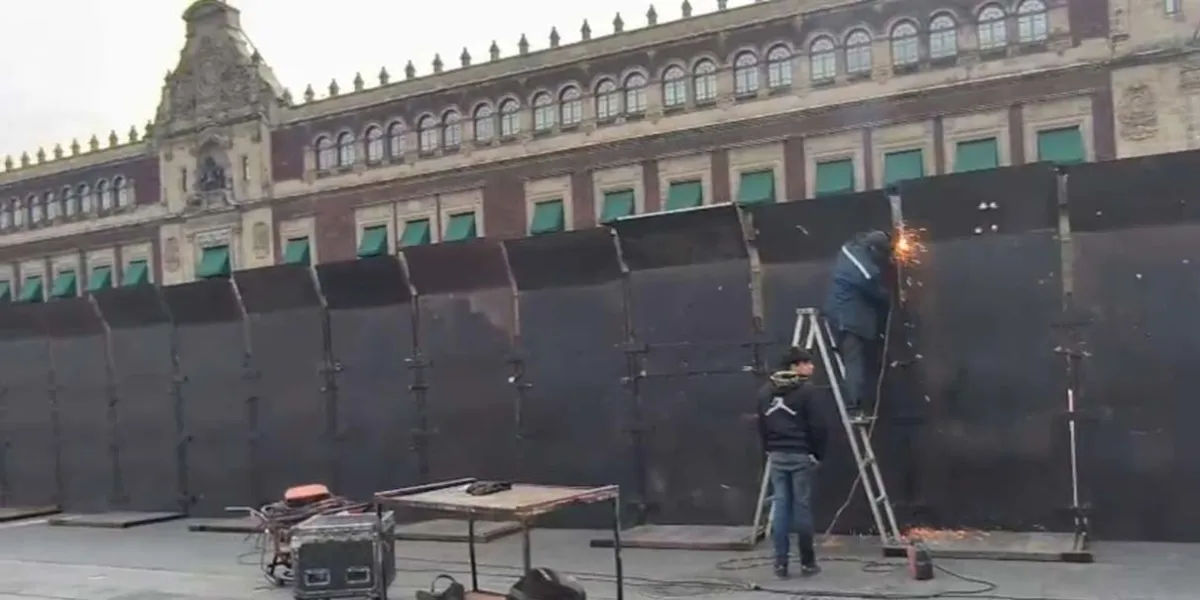 Refuerzan seguridad en Palacio Nacional ante protestas de la CNTE y jóvenes de la “Generación Z”
