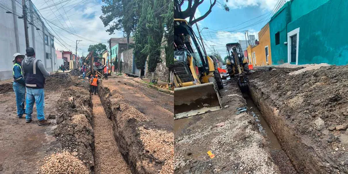 Concluyen trabajos de drenaje en 11 Oriente; Agua de Puebla moderniza infraestructura sanitaria