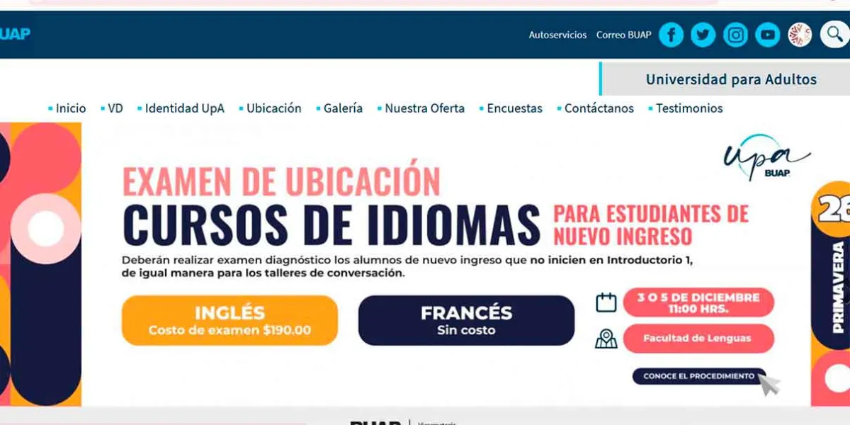 Universidad para Adultos BUAP lanza inscripciones