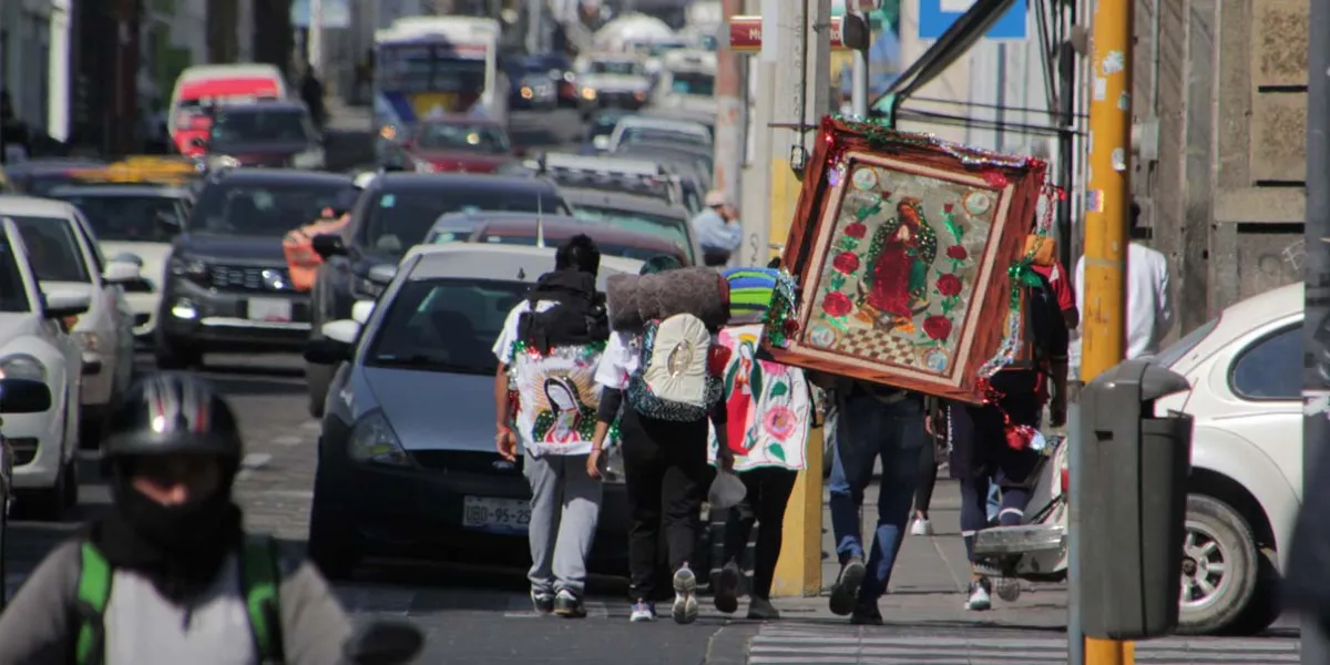 Peregrinos hacia la Basílica avanzan con resguardo en Puebla; se mantiene vigilancia especial